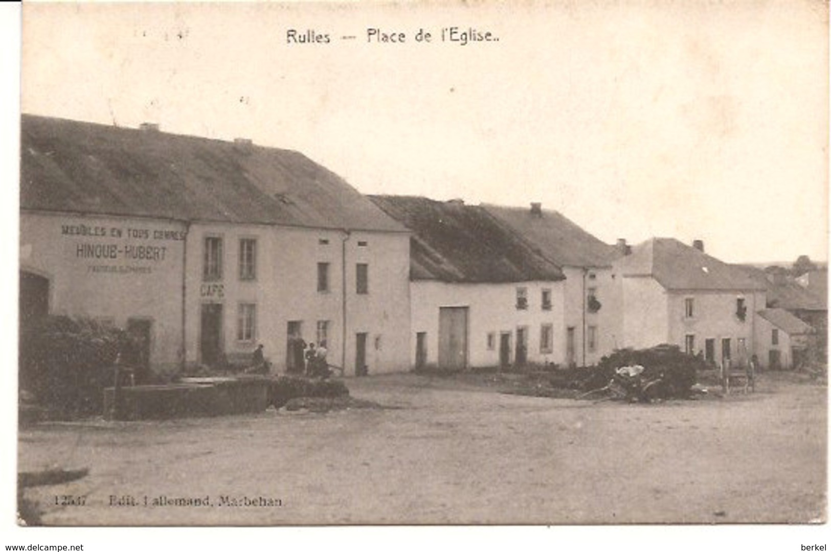 RULLES PLACE DE  L 'EGLISE  Edit. Marbehan  Cachetee 1910   Ref.  6/178  D2 - Autres & Non Classés