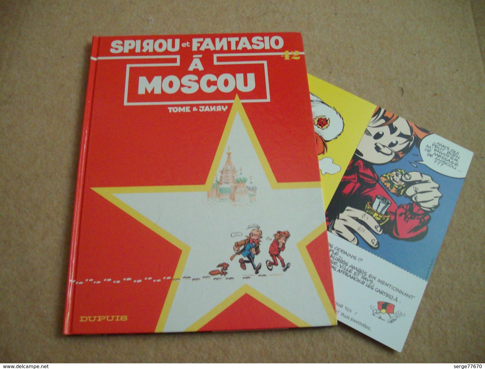 Spirou Et Fantasio 42 à Moscou TOME JANRY 1984 Première édition Originale Eo Cartes De Voeux Carte Russie URSS U R S S - Spirou Et Fantasio