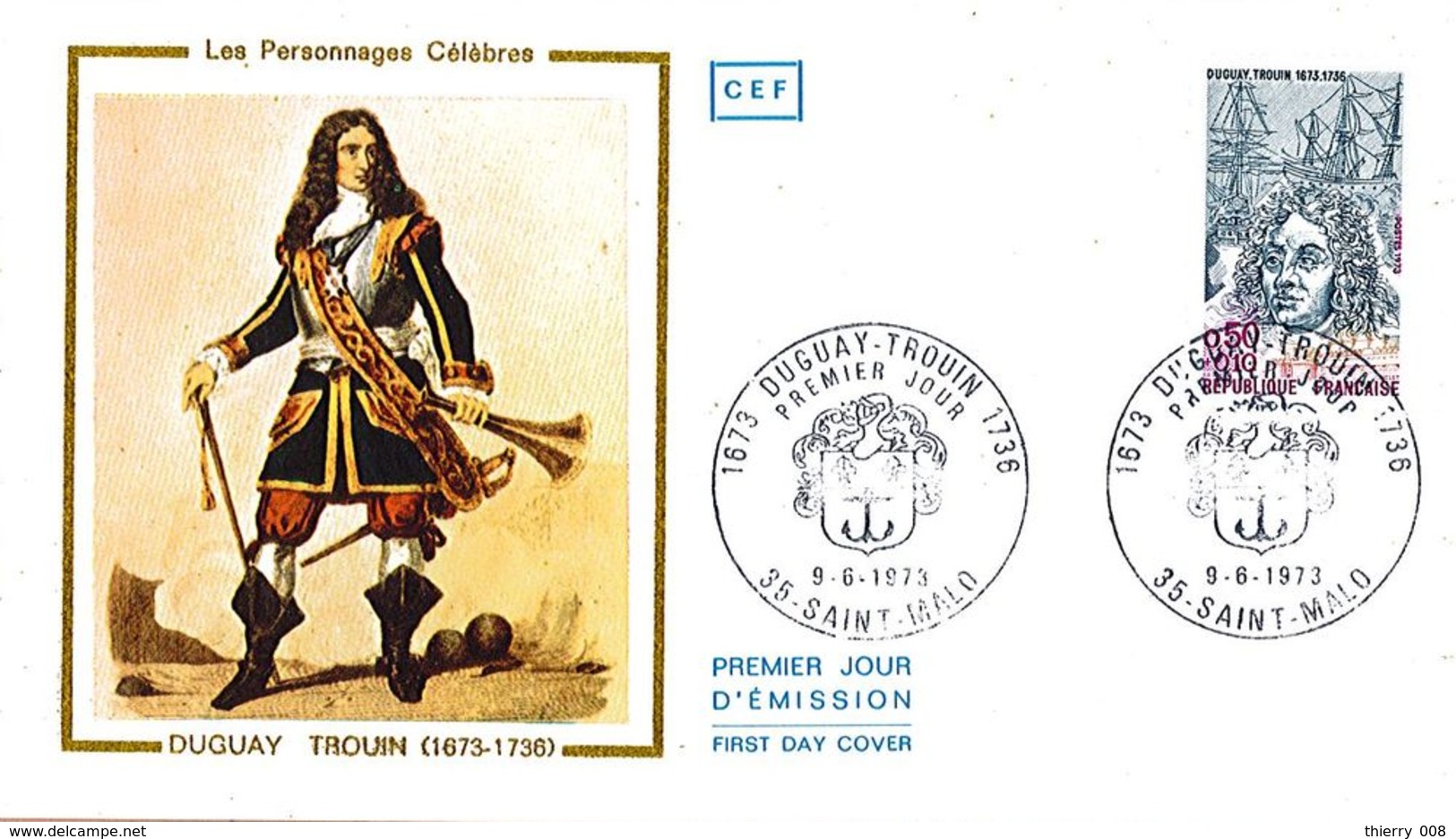 1748  Premier Jour  Duguay Trouin  Saint Malo  35  Ile Et Vilaine  9 Jiun 1973 - 1970-1979