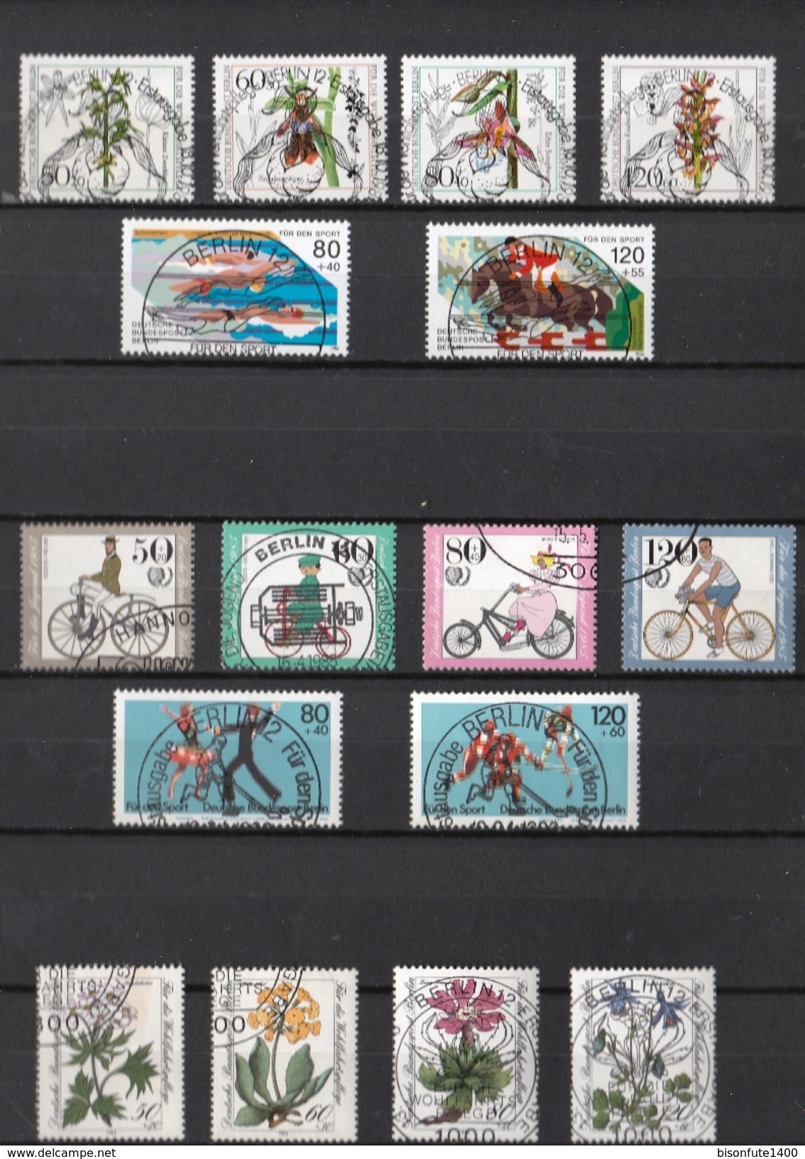 Jolie petite collection de timbres Allemagne Berlin avec jolies oblitérations et séries complètes (voir les 15 photos)