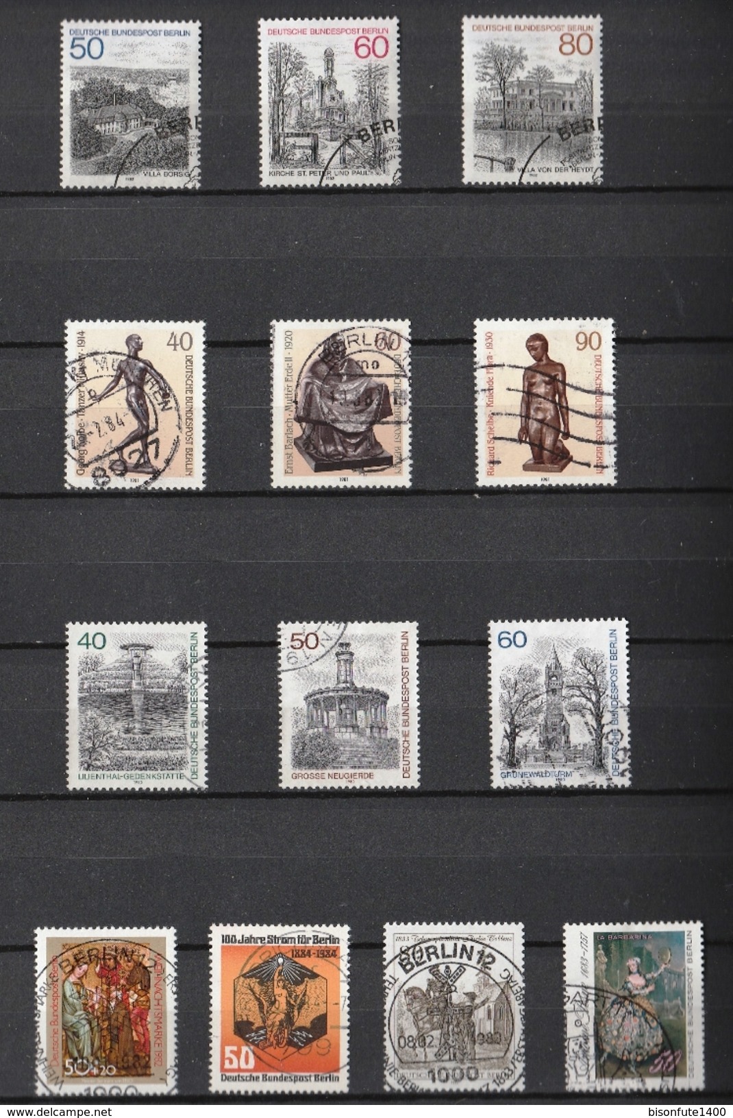 Jolie petite collection de timbres Allemagne Berlin avec jolies oblitérations et séries complètes (voir les 15 photos)