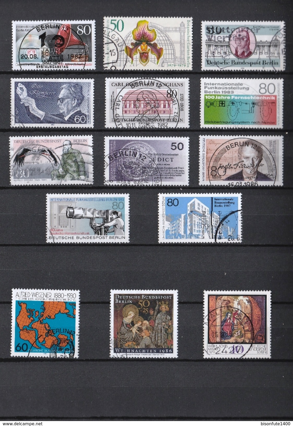 Jolie petite collection de timbres Allemagne Berlin avec jolies oblitérations et séries complètes (voir les 15 photos)