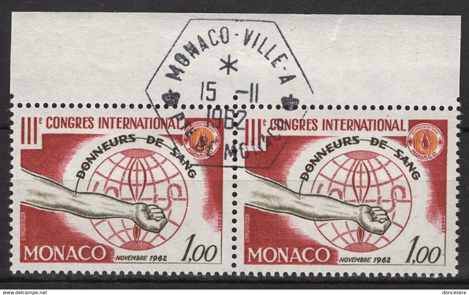 MONACO 1962 PAIRE N° 598 OBLITERES / FD584 - Usados