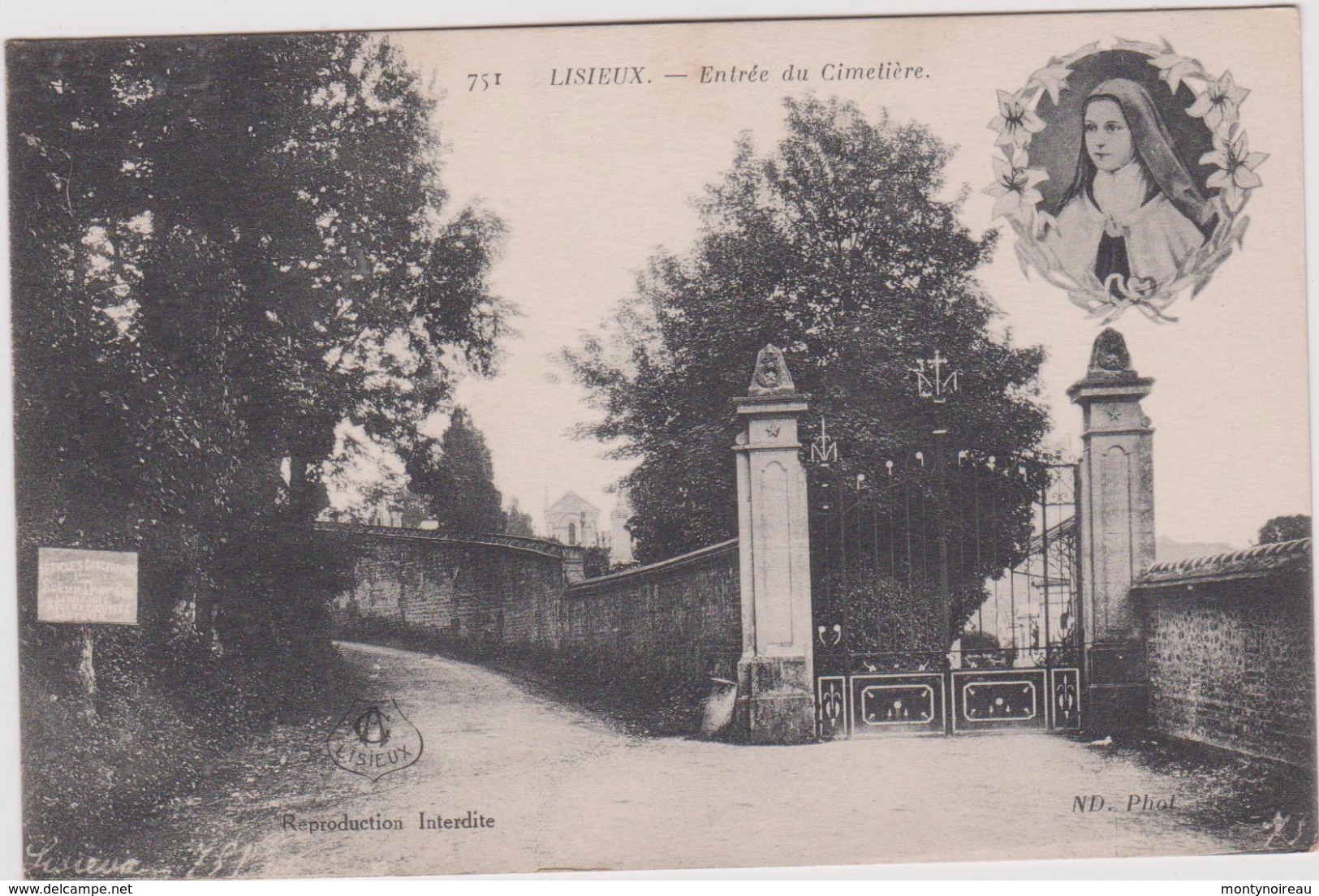 Calvados : LISIEUX  :  Entrée  Du  Cimetière - Lisieux