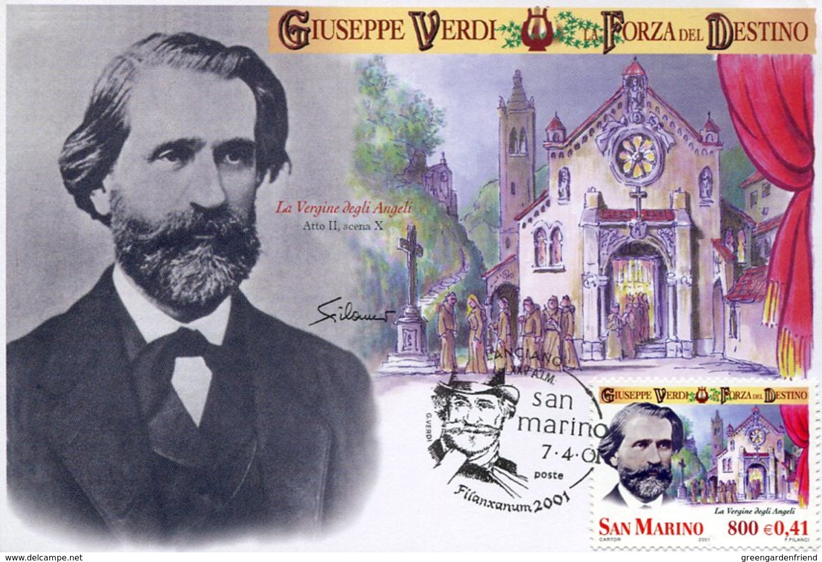 19596 San Marino, Maximum 2001, Giuseppe Verdi,  Music Opera Composer, Forza Del Destino  Music Opera - Music