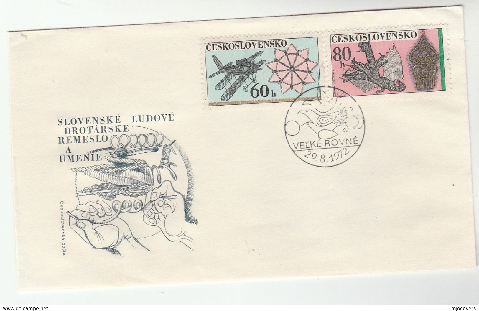 1972 CZECHOSLOVAKIA FDC Stamps THREE HEADED DRAGON  Cover Dragons - FDC