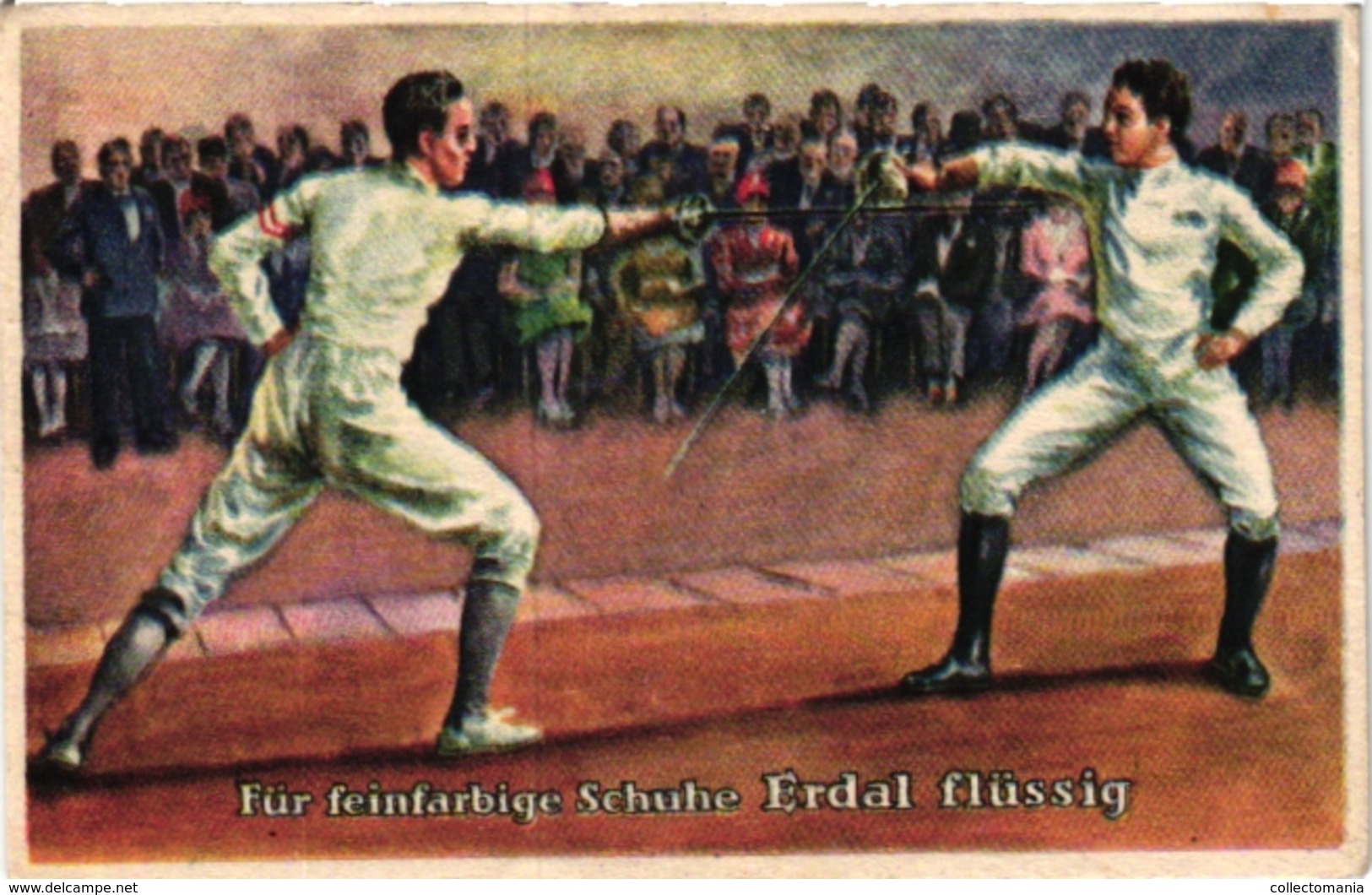 4 Trade Cards Chromo FENCING ESCRIME FECHTEN Pub Erdal - Fencing