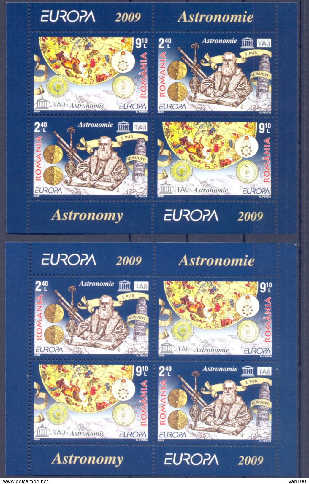 2009. Romania, Europa 2009, 2 S/s, Mint/** - 2009