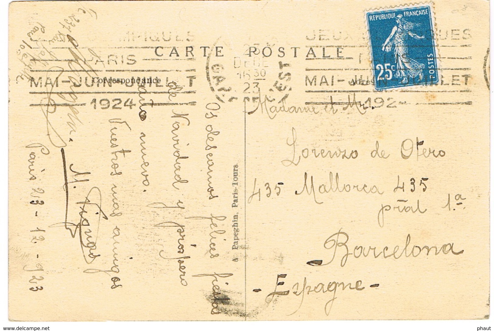 O.MEC KRAG PARIS GARE DE L'EST JO PARIS 1924 CPA LA BOURSE - Sommer 1924: Paris