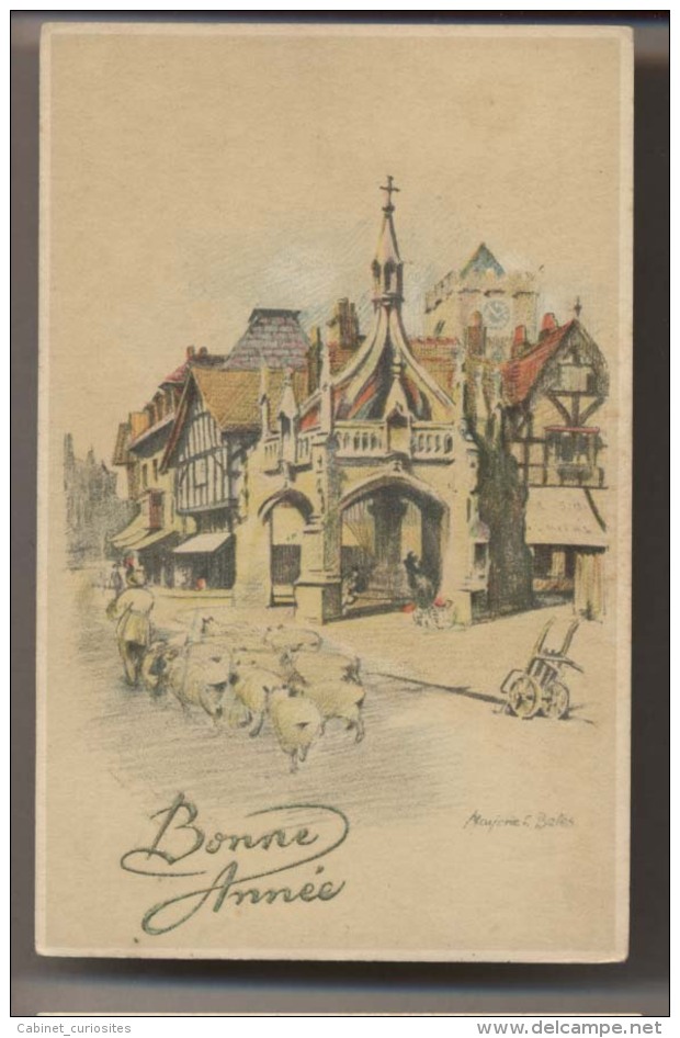 BONNE ANNÉE - Illustrateur Marjorie Christine BATES - Entrée Au Village - Autres & Non Classés