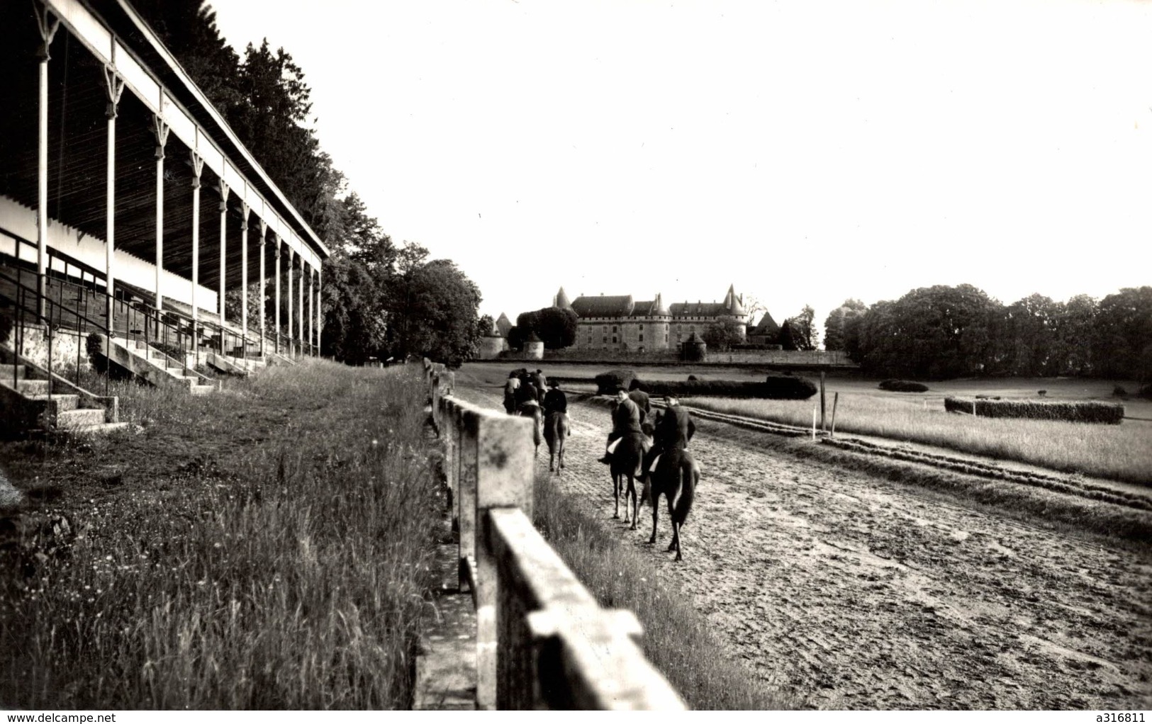 POMPADOUR LE CHAMP DE COURSES  CHEVAUX A L ENTRAINEMENT - Arnac Pompadour