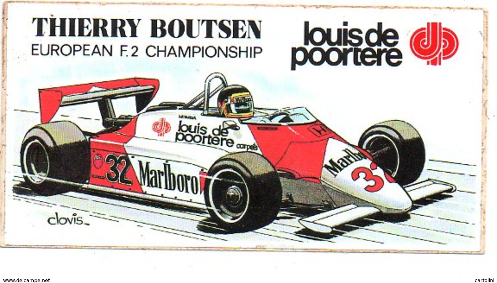 Autorennen Thierry Boutsen F2 Championship Sticker Autocollant - Autorennen - F1