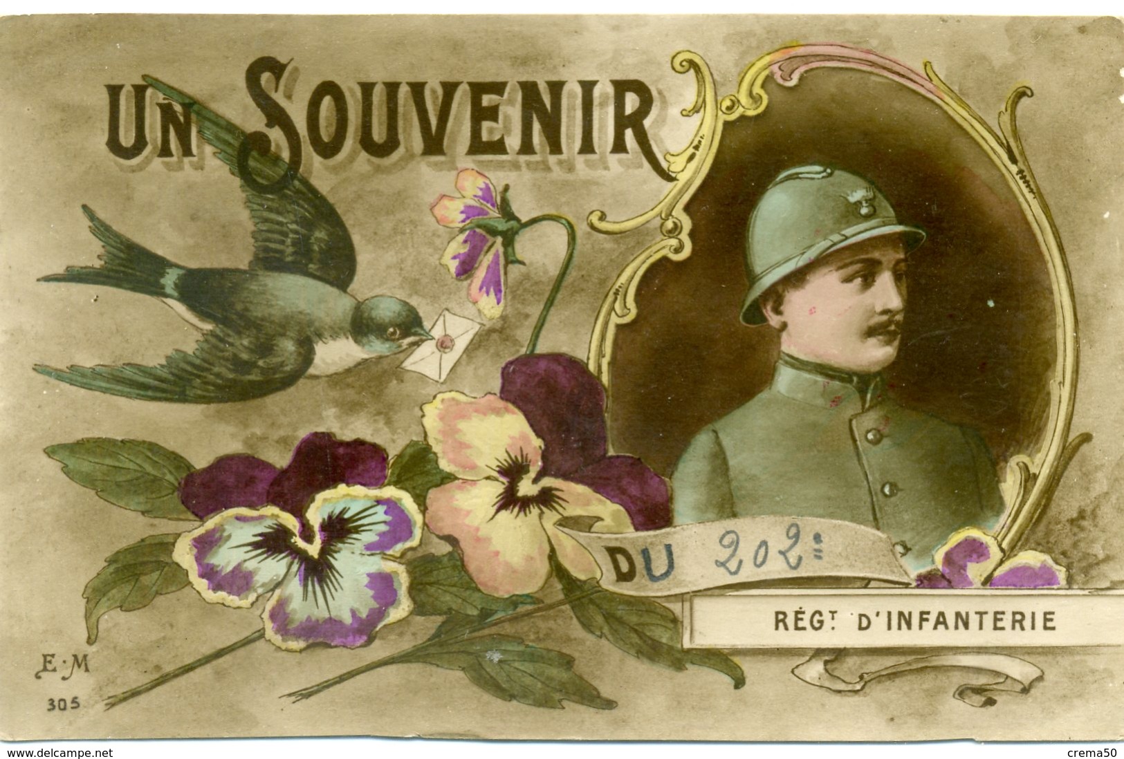 SOUVENIR DU 202 è  - Régiment D'Infanterie - Année 1917 - Régiments
