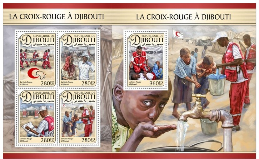 Z08 DJB16611ab DJIBOUTI 2016 Red Cross MNH ** Postfrisch Set - Djibouti (1977-...)