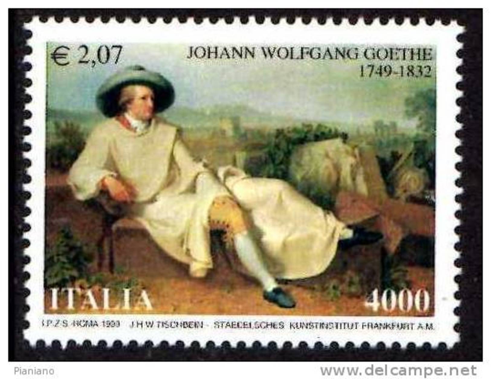 PIA -  ITALIA -  1999 : 250° Della Nascita Di Johann  Wolfgang  Goethe  -   (SAS  2424) - 1991-00:  Nuevos