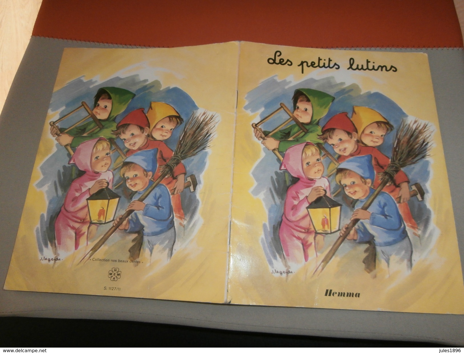 PETIT LIVRE ILLUSTRE PAR JEANNE LAGARDE  " LES PETITS LUTINS " EDITIONS HEMMA "NOS BEAUX CONTES" - Contes