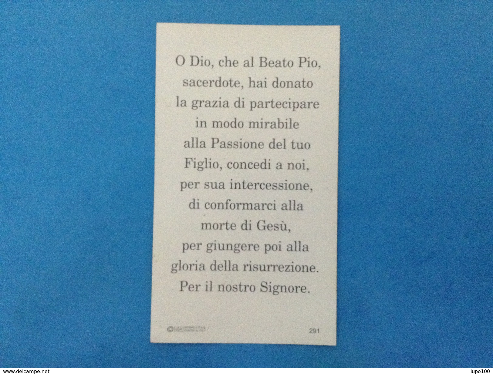 Santino - Holy Card - Beato Padre Pio Da Pietrelcina - Santini