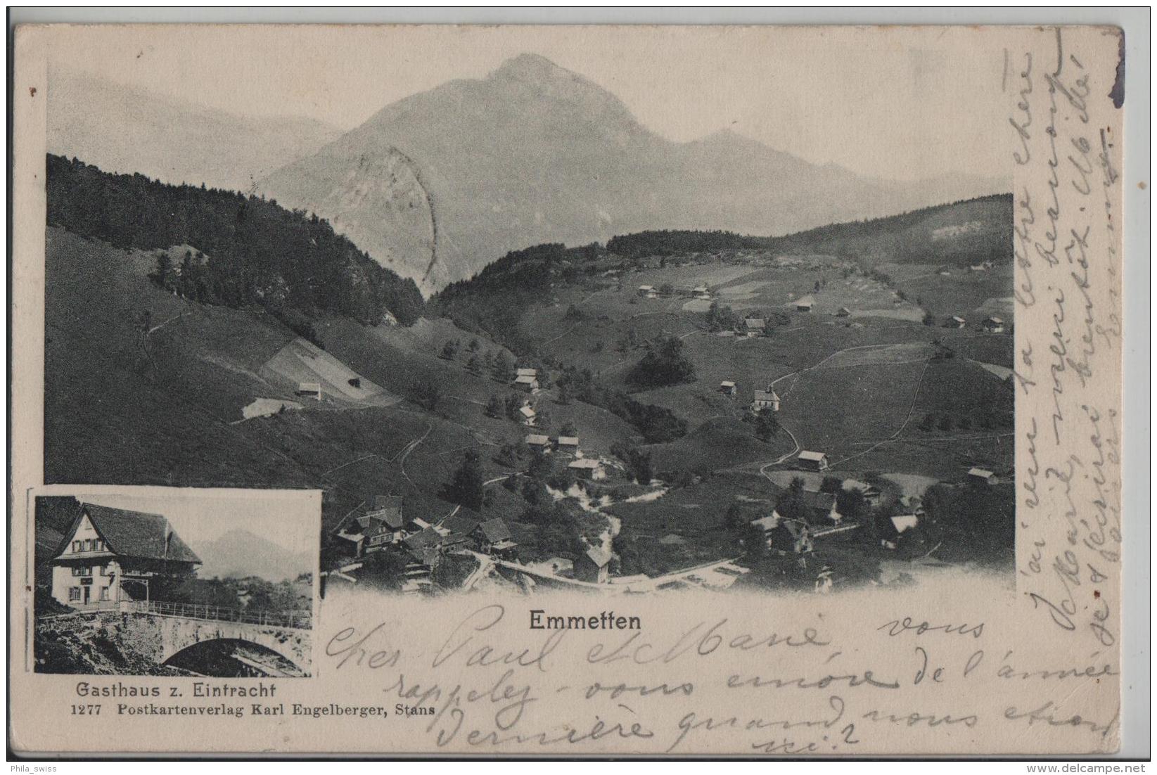 Emmetten - Gasthaus Zur Eintracht - Photo: Engelberger No. 1277 - Emmetten