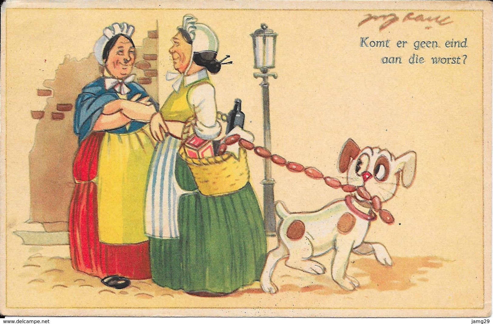 Leedvermaak, Hondje, Worst, 1951 - Humor