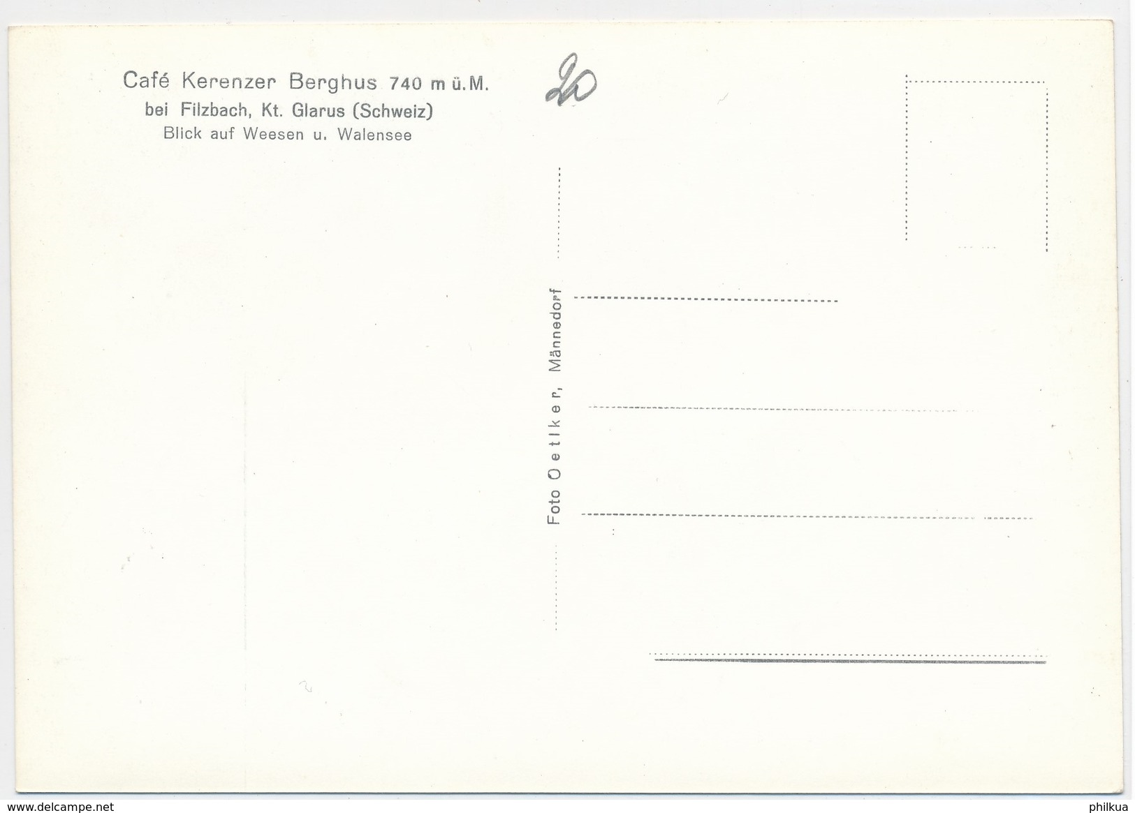 Blick Auf Weesen Ab Café Kerenzer Berghus Bei Filzbach, Kanton Glarus - Filzbach