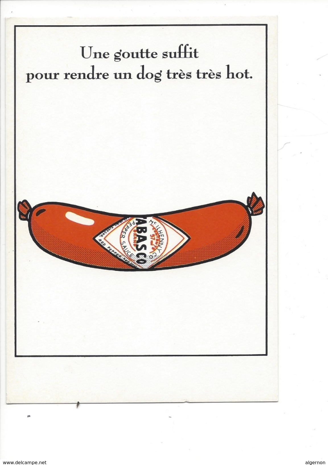 16345 - Tabasco Une Goutte Suffit Pour Rendre Un Dog Très Très Hot - Publicité