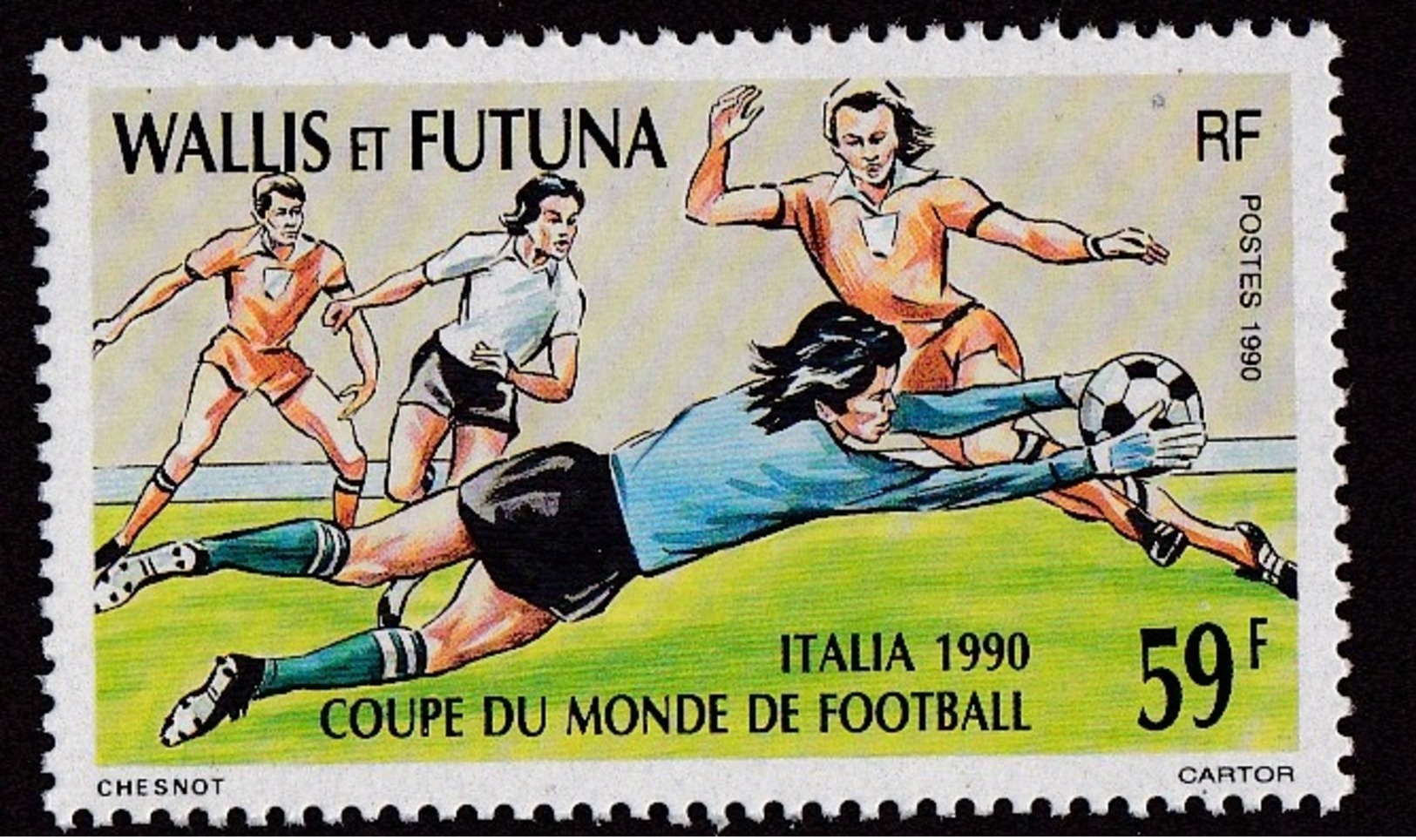 Wallis & Futuna (Sc# 391), MNH, (Set Of 1) World Cup, Italy (1990)2s - Guam