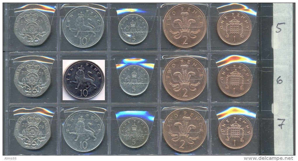 Great Britain UK Coins Set-01 (1 coin) Up to 30% discount. 2000 2001 2002 2003 2004 2005 2006