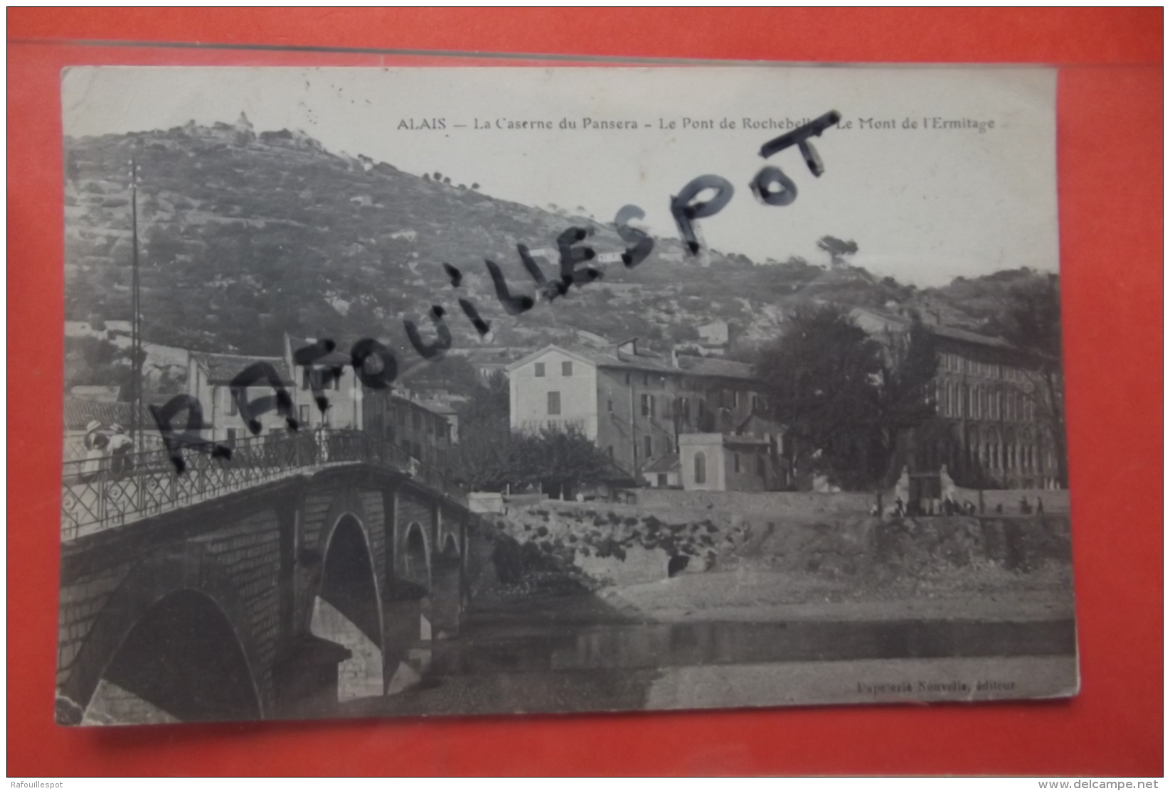 Cp Alais La Caserne Du Pansera Le Pont De Rochebelle Le Mont De L'ermitage - Alès