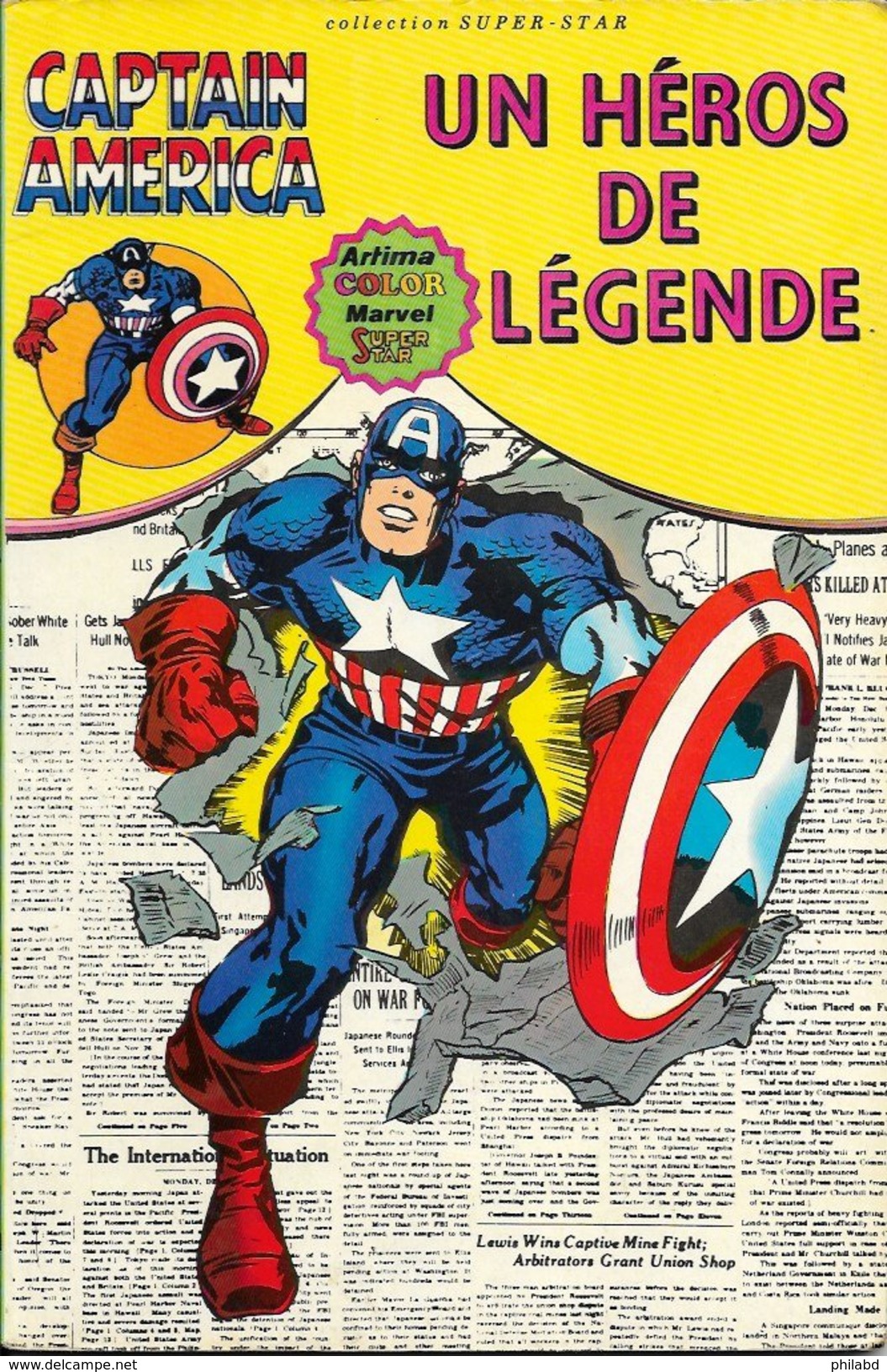 Captain America N°1 Artima Color Super Star - Stan Lee Jack Kirby - Aredit BE - Captain America