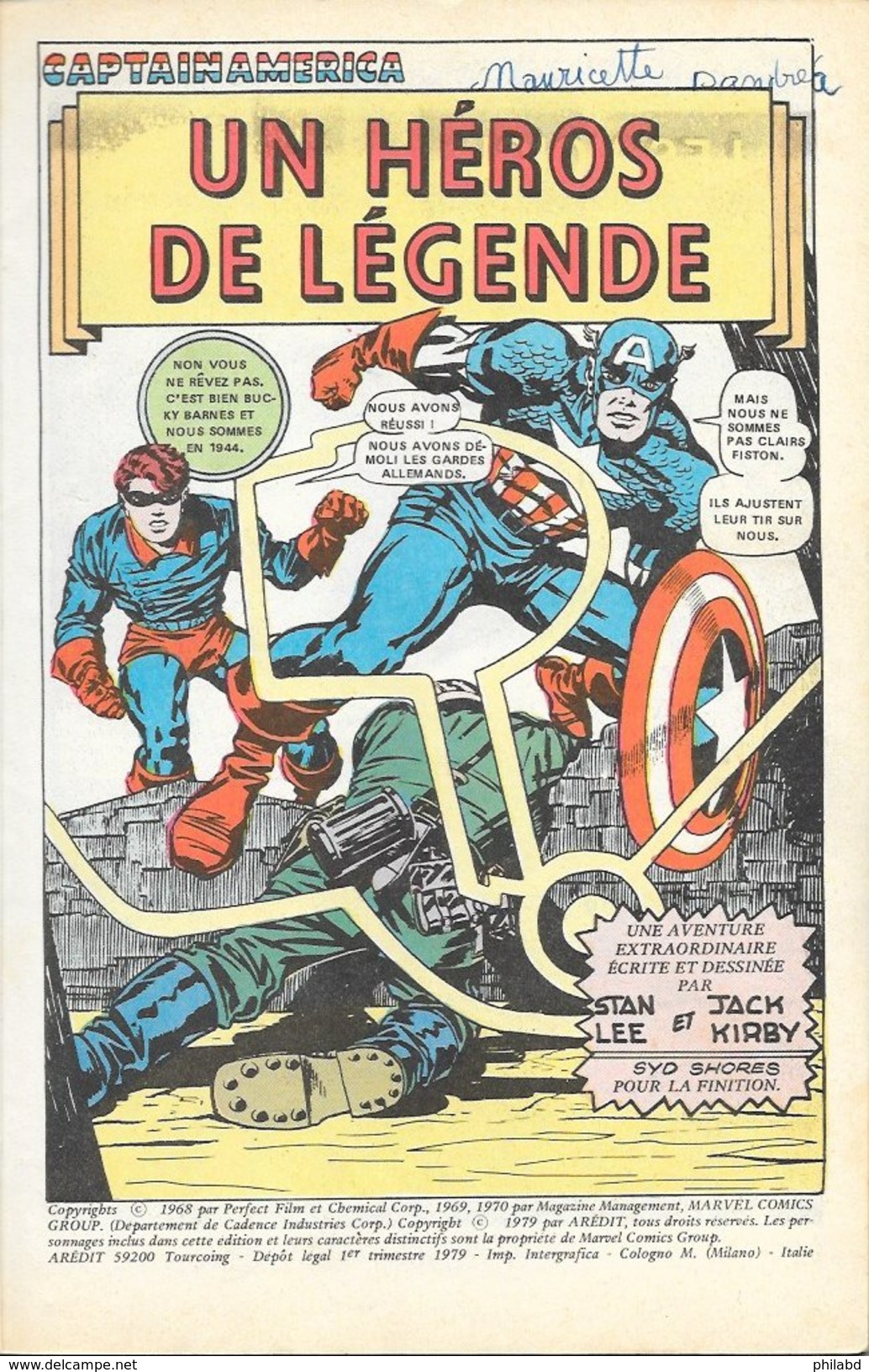 Captain America N°1 Artima Color Super Star - Stan Lee Jack Kirby - Aredit BE - Captain America