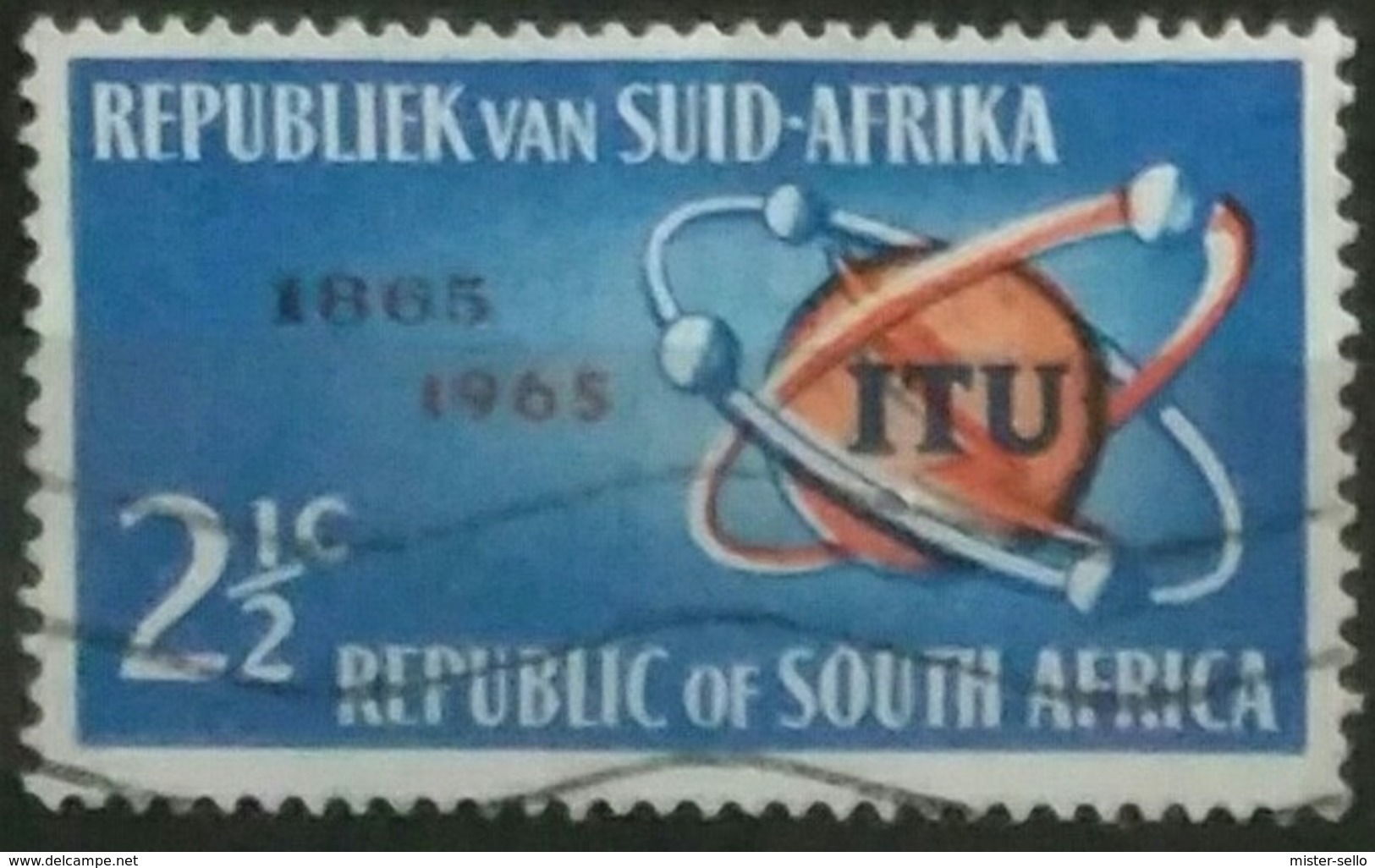 SUDAFRICA - AFRICA DEL SUR 1965 The 100th Anniversary Of I.T.U. USADO - USED. - Usados