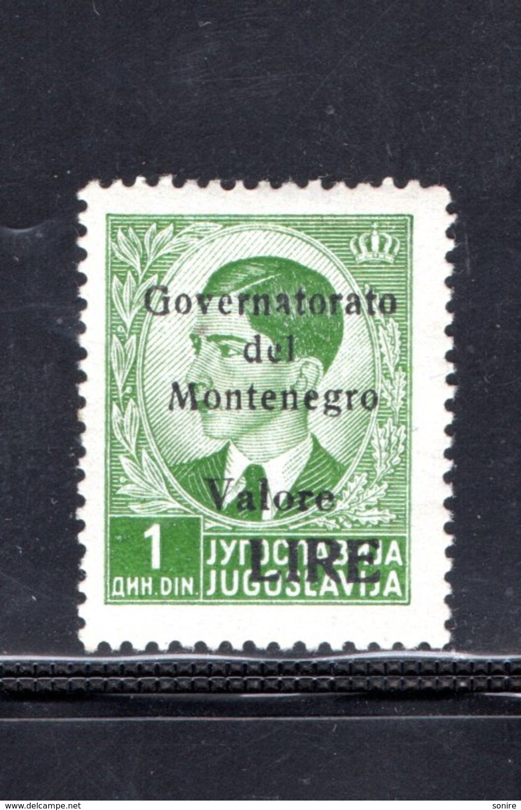 1942 Montenegro - Italian Occupation / King Peter Overprint - 1 Din - Mi. 35 A - MNH**F662 - Montenegro