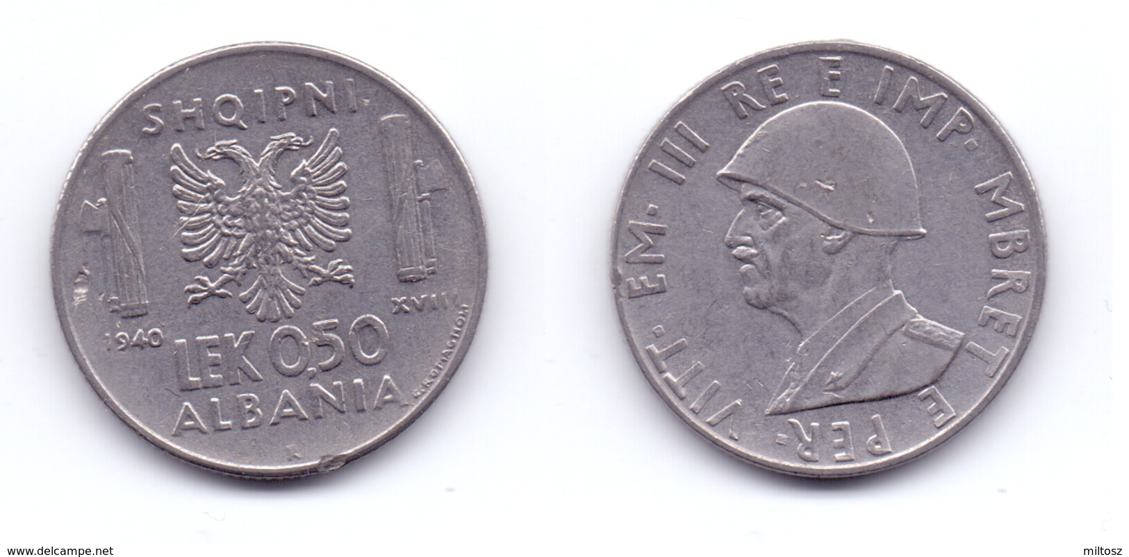 Albania 0.50 Lek 1940 WWII Issue - Albania