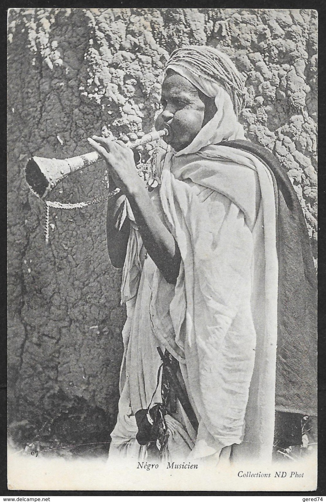 Maroc : "Négro Musicien" (circa 1915) CP Neuve - Autres & Non Classés