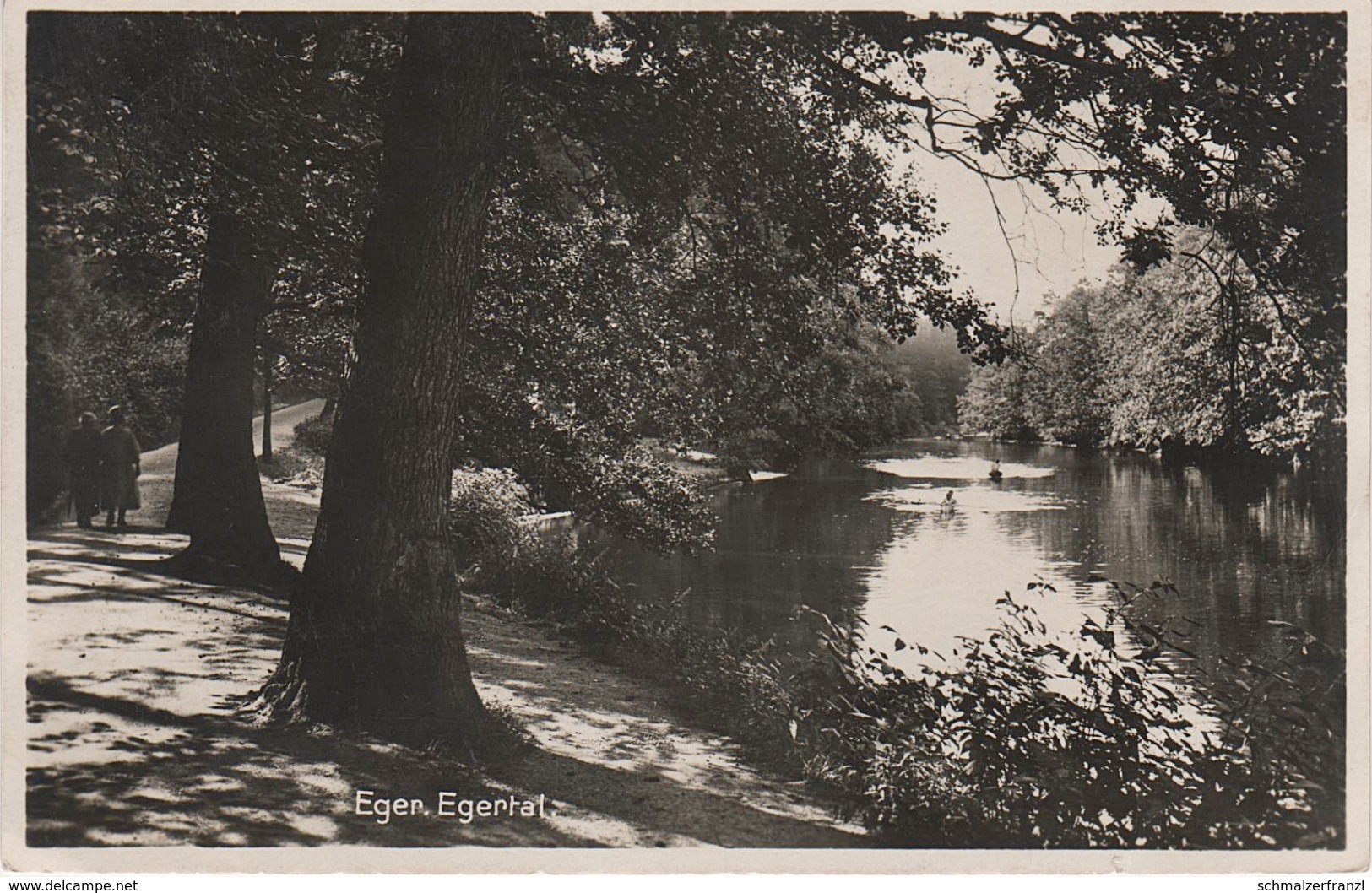 AK Eger Cheb Egertal Park Waldpark Bei Cafe Restaurant Insel Mühlerl Mühle Waldrestaurant Sudetenland Egerland Sudeten - Sudeten