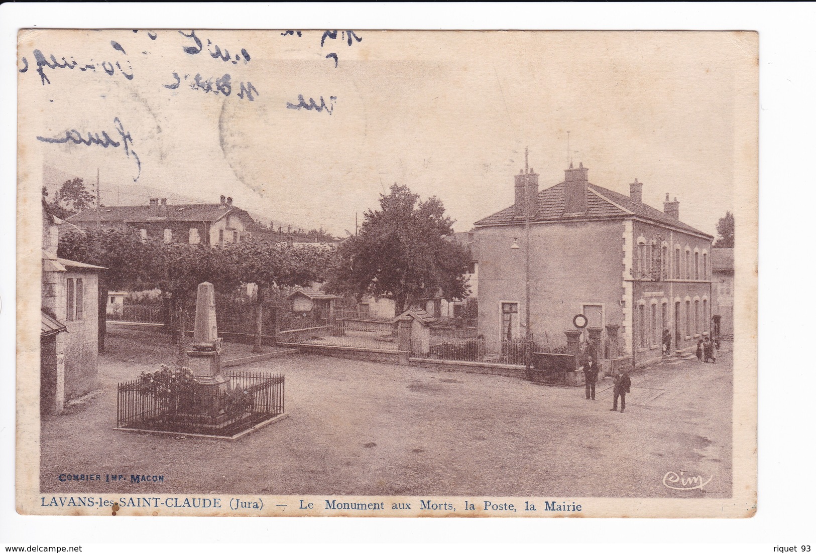 LAVANS-Les-SAINT-CLAUDE - Le Monument Aux Morts, La Poste Et La Mairie - Sonstige & Ohne Zuordnung