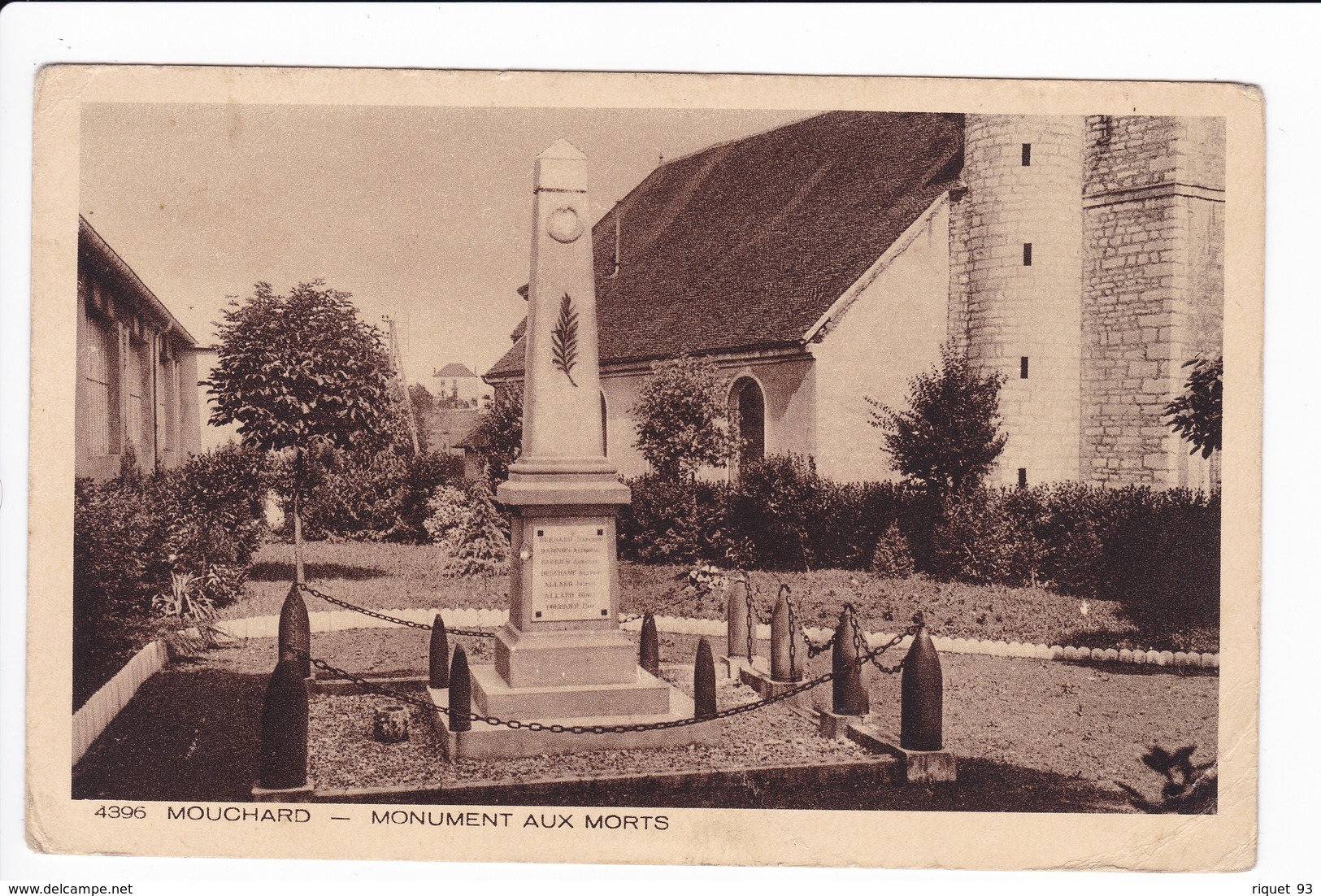 4396 - MOUCHARD - MONUMENT AUX MORTS - Autres & Non Classés