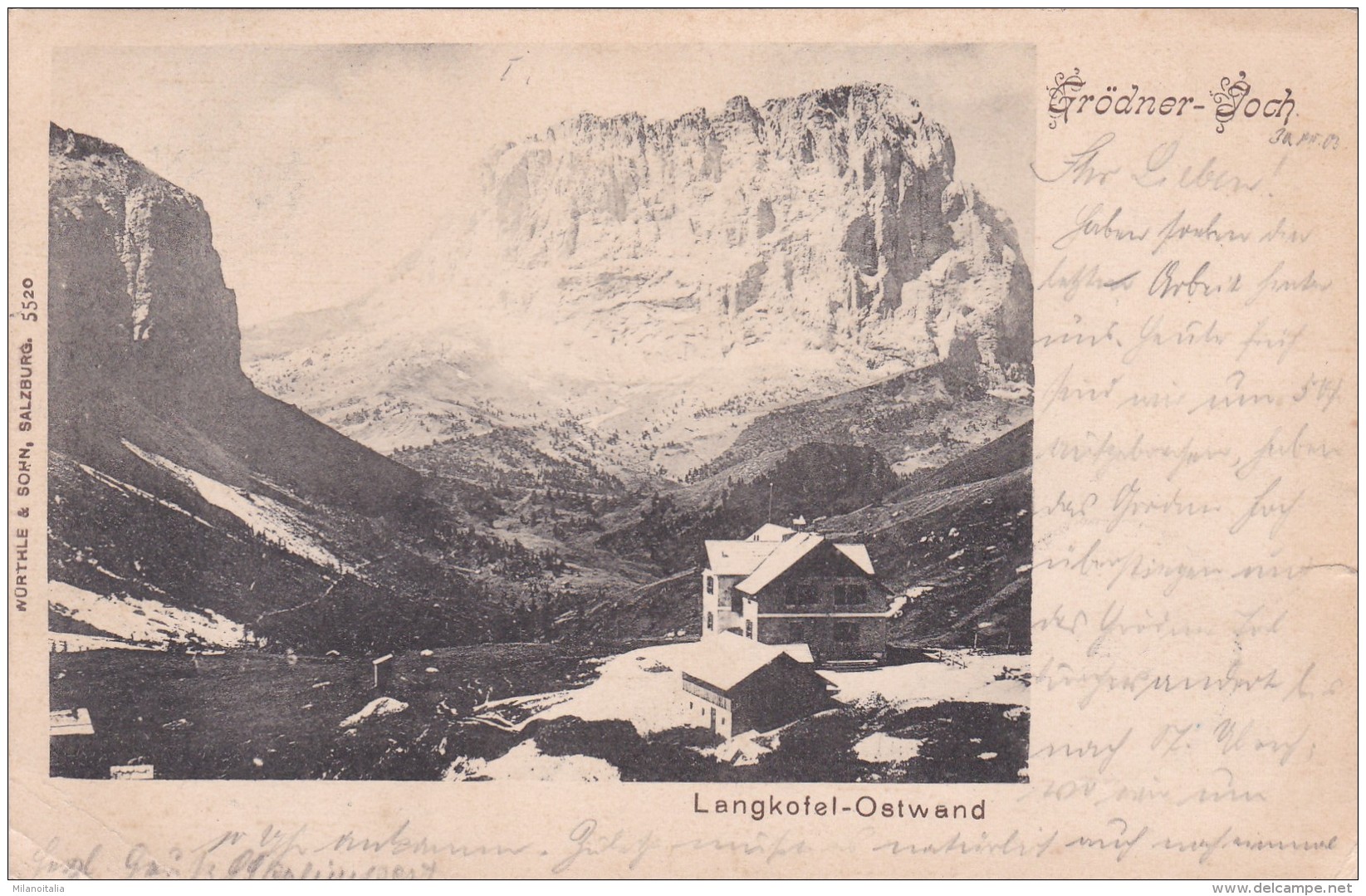 Grödner-Joch - Langkofel-Ostwand * 31. 7. 1903 - Altri & Non Classificati