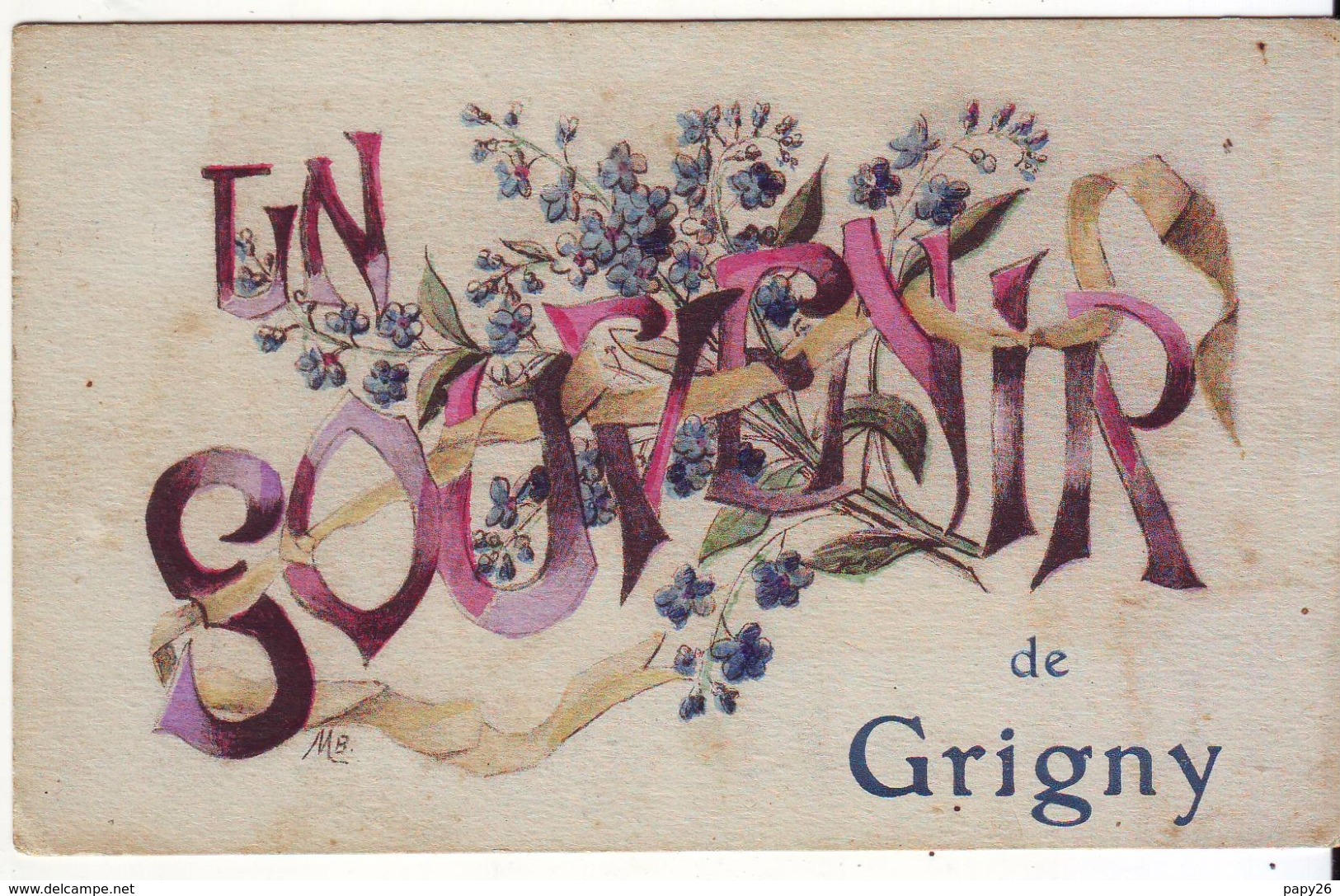 Cpa  Souvenir De Grigny - Grigny