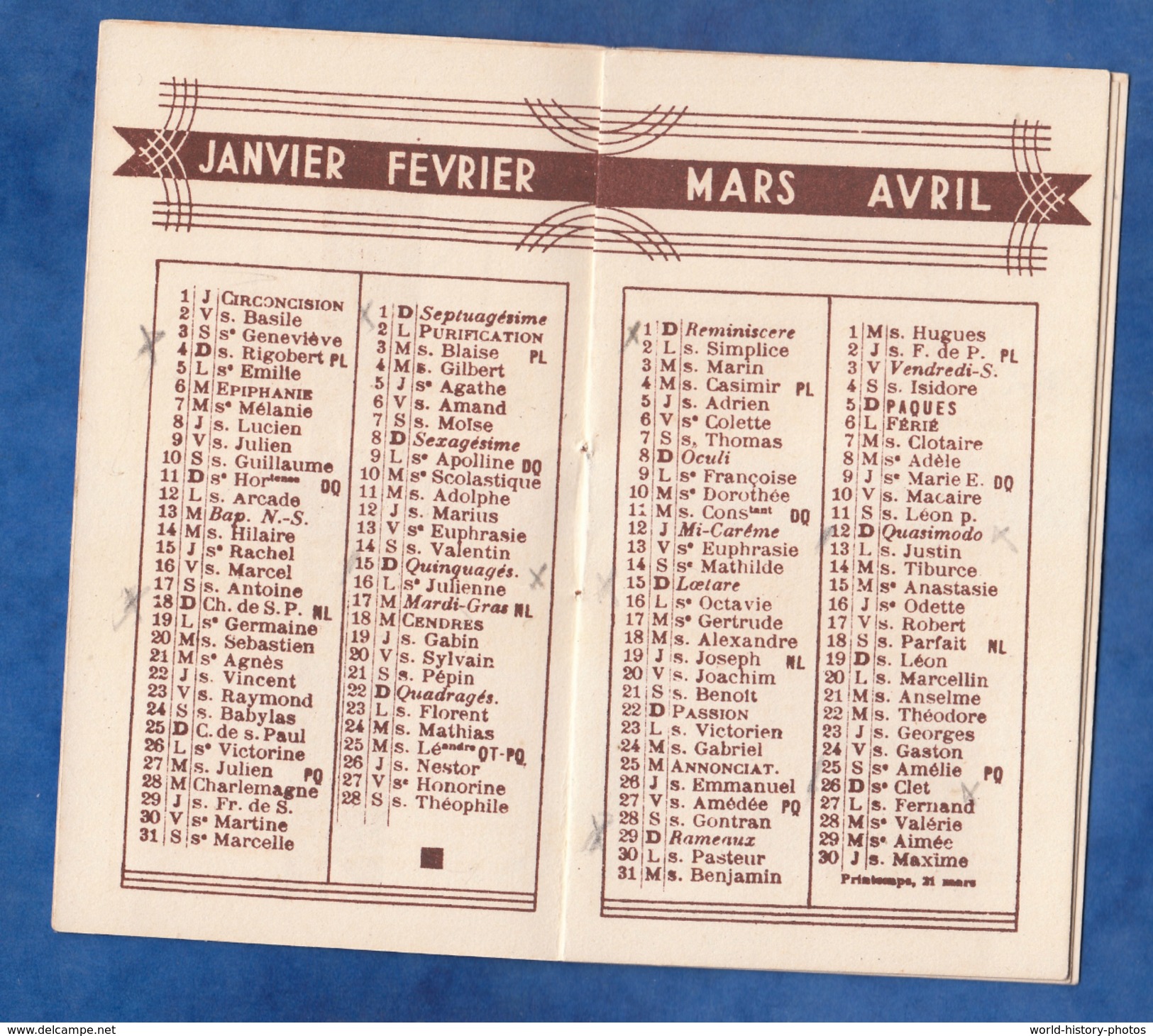 Calendrier Livret Publicitaire - 1931 - AU PRINTEMPS , Paris - Publicité - Art Déco - Grand Format : 1921-40