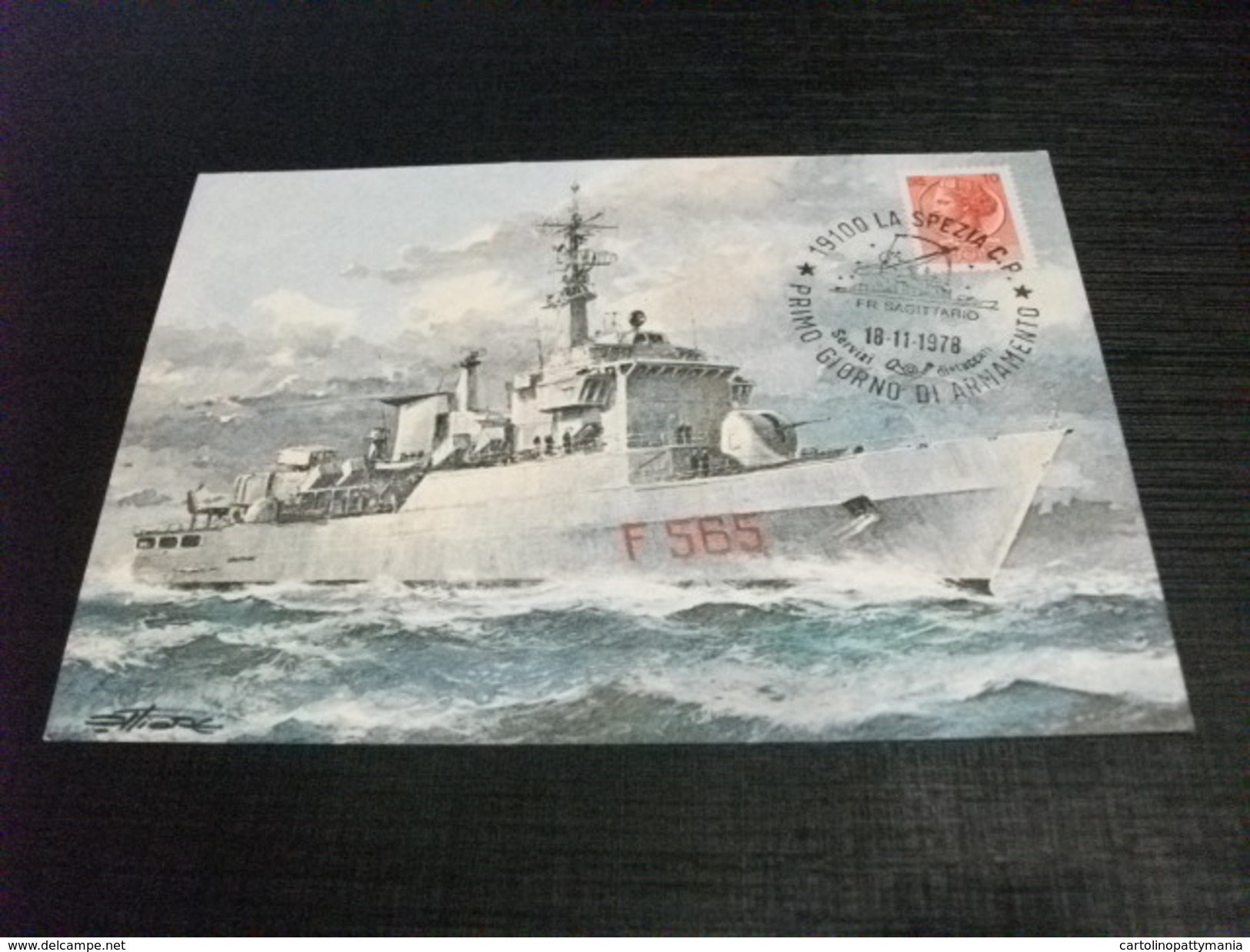 STORIA POSTALE FRANCOBOLLO ITALIA NAVE SHIP  FREGATA MISSILISTICA SAGITTARIO PRIMO GIORNO DI ARMAMENTO 1978 - Guerra