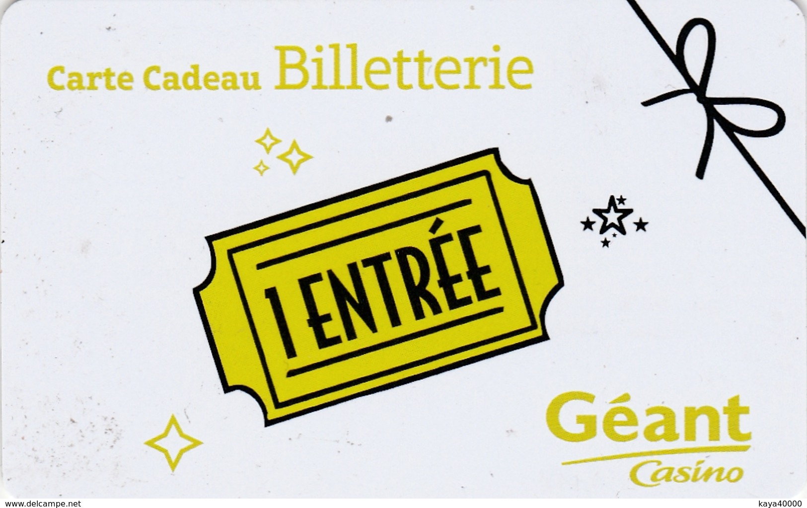 ## Carte  Cadeau  Geant Casino  ##  (France)   Gift Card, Giftcart, Carta Regalo, Cadeaukaart - Gift Cards