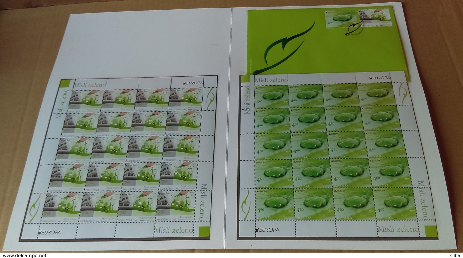 Croatia 2016 / Europa CEPT /  Think Green  / Ecology  / Mint Minisheets + FDC / Wind, Electric, Cycling, Water, Leaf - 2016