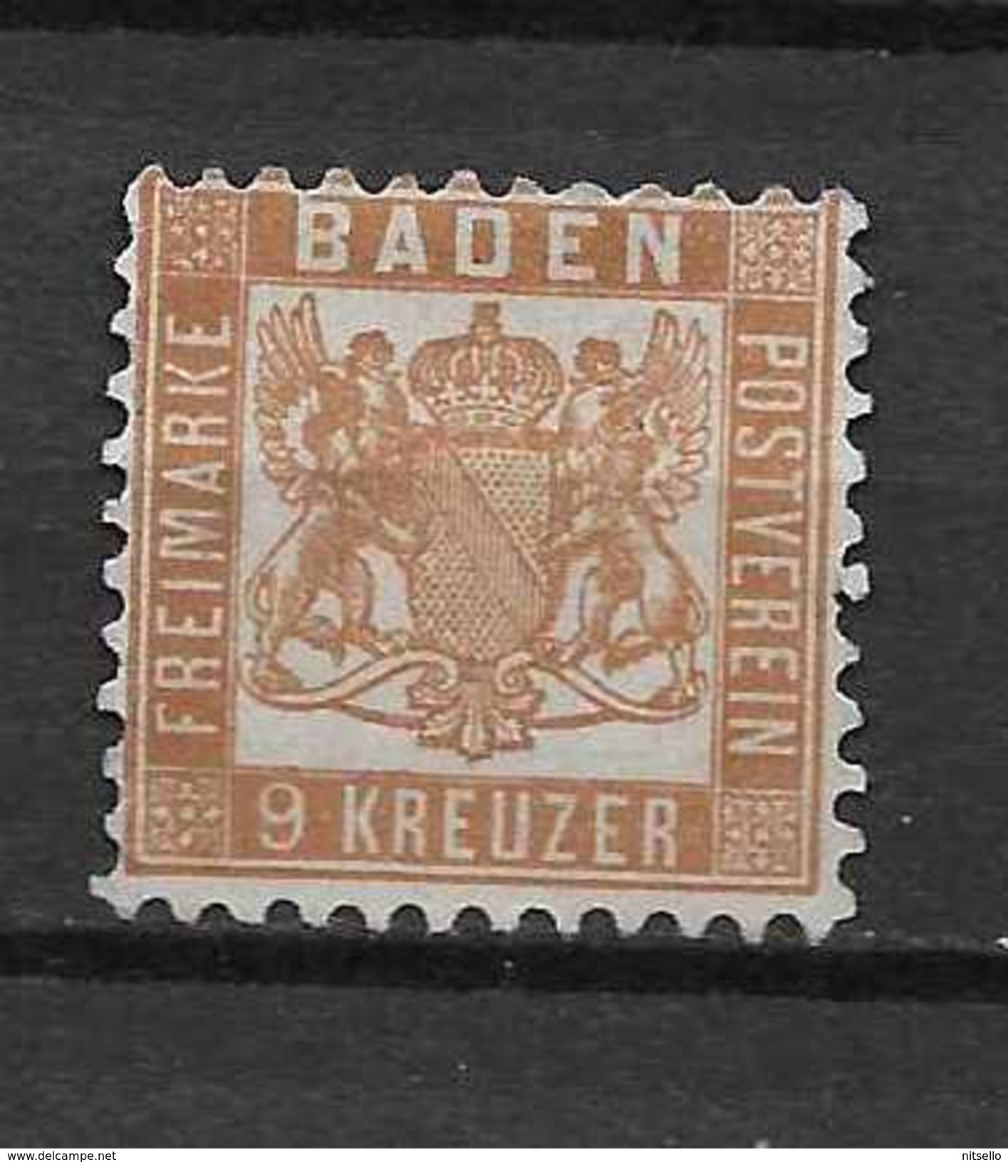 LOTE 2111   ///  ALEMANIA BADEN  YVERT Nº: 19   //  CATALG/COTE: 35&euro;  NUEVO SIN GOMA - Mint