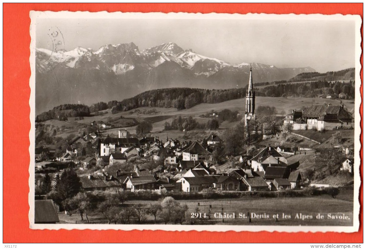 IAW-05  Châtel St.Denis Et Les Alpes De Savole. Cachet Militaire  Grenadiers. Visa Censure ACF 1939 - Châtel-Saint-Denis