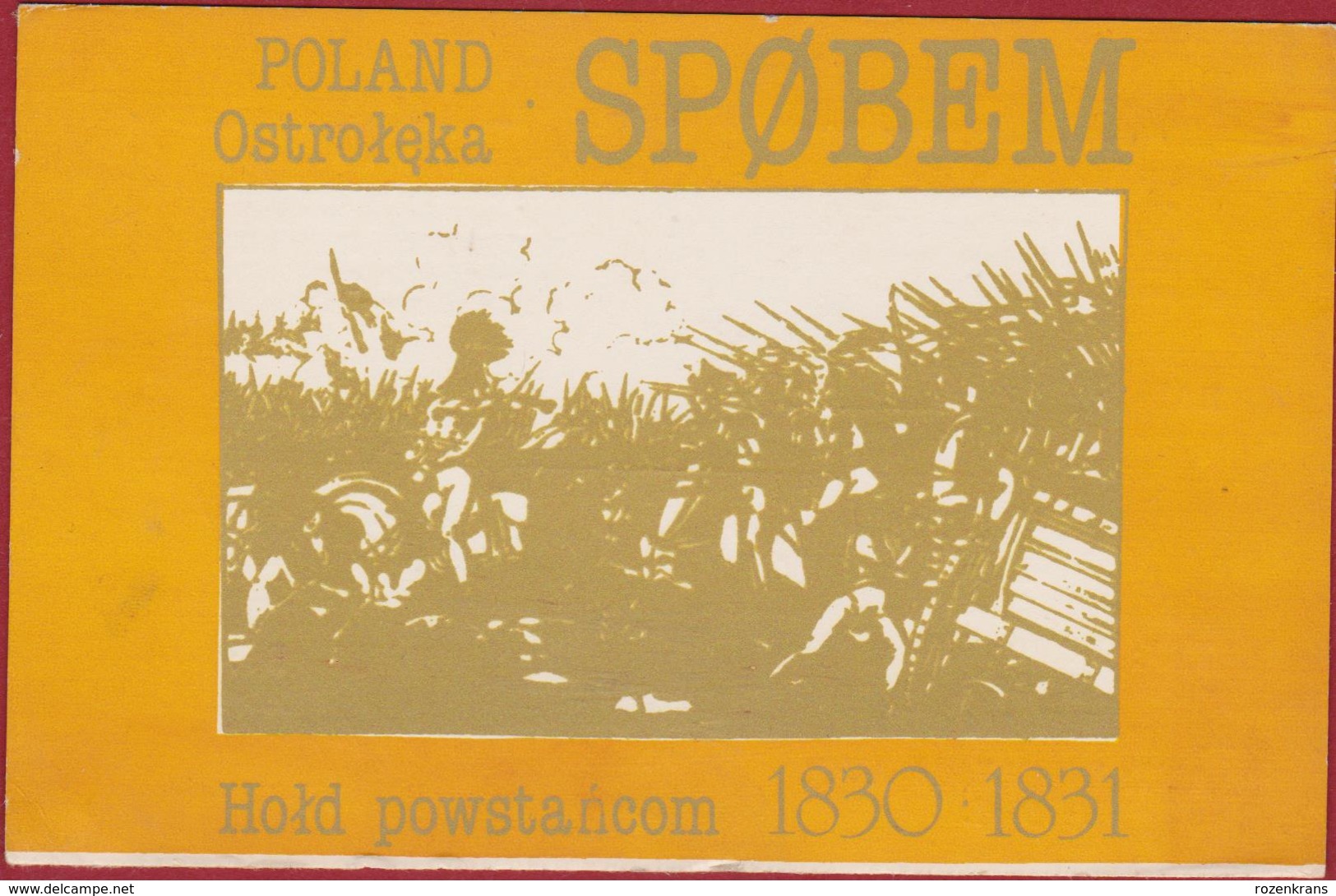 Battle Of Ostro&#x142;&#x119;ka (1831) Lt.Col. Jozef Bem Czwartacy Poland POLSKA Pologne Polen QSL Card Amateur Radio St - Radio Amateur