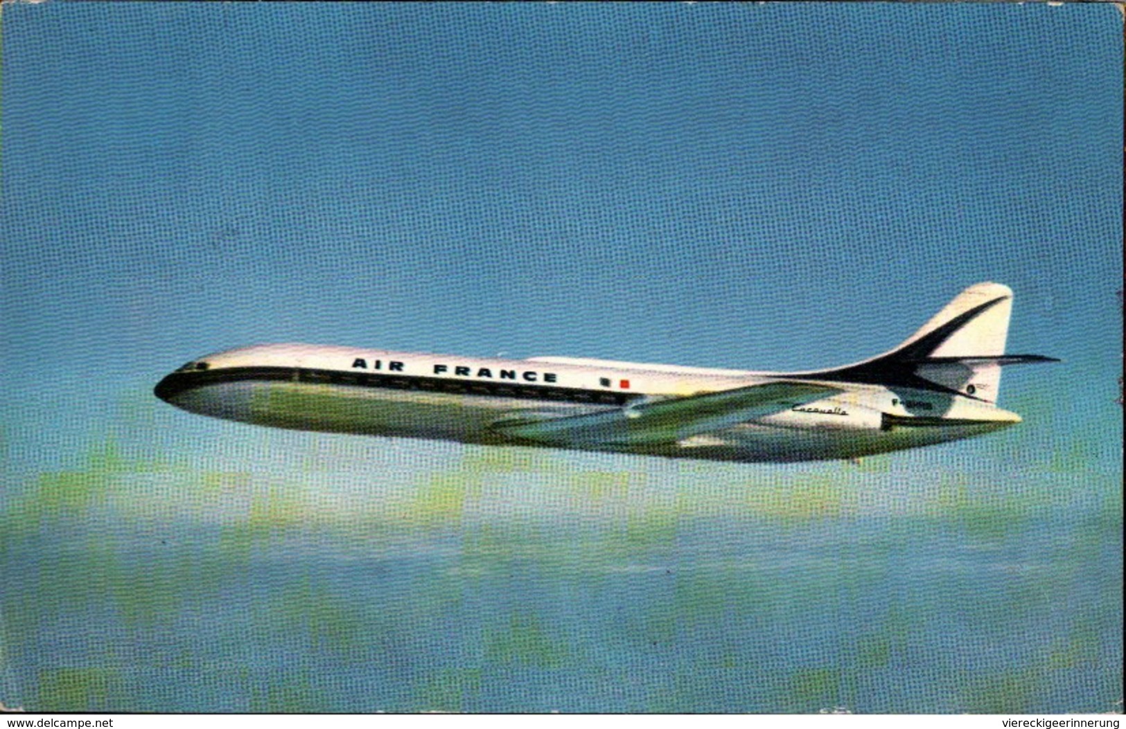 ! 1960 Ansichtskarte Flugzeug Caravelle , Air France, Jet - 1946-....: Moderne