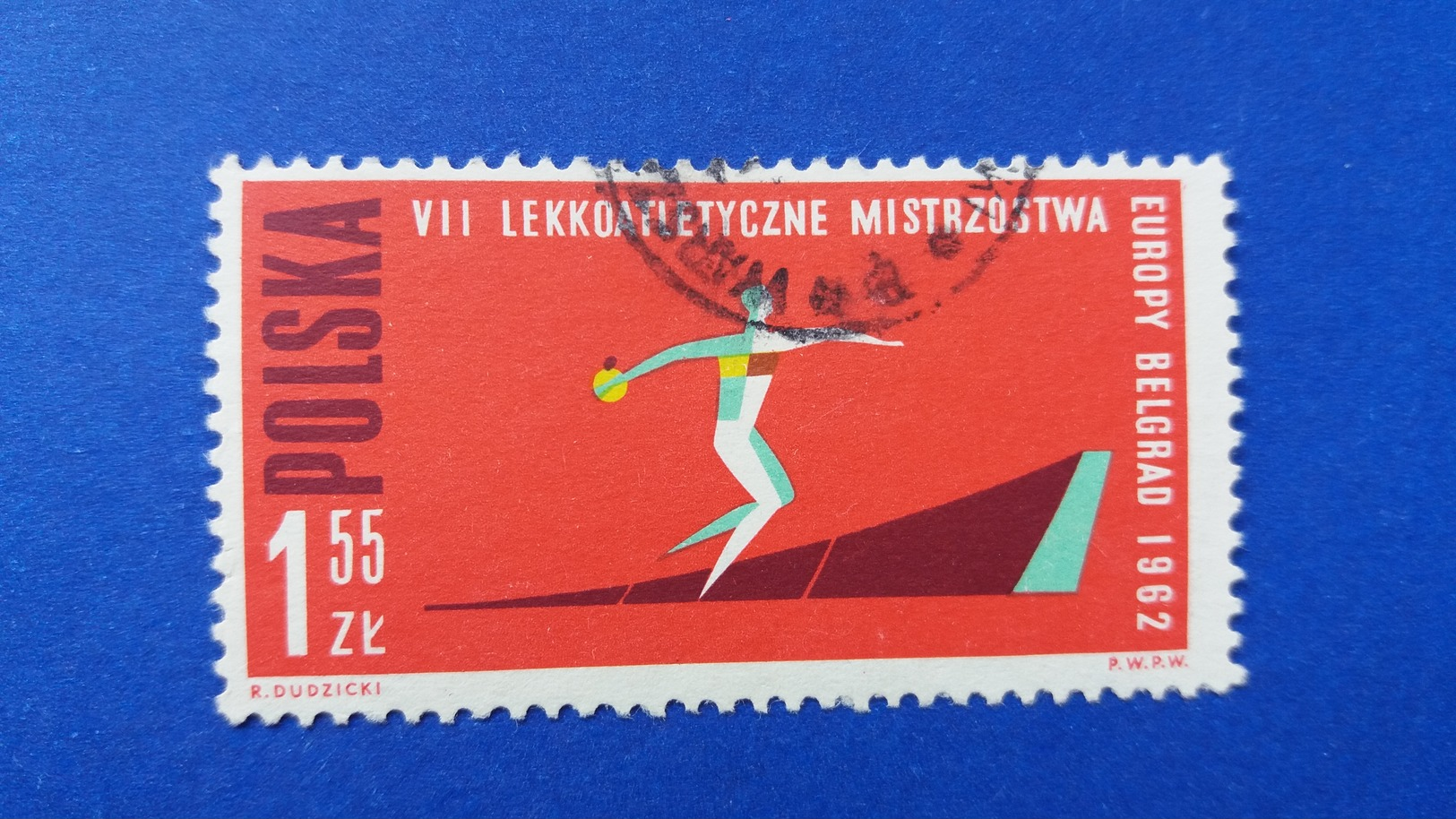 POLAND 1962 EUROPEAN CHAMPIONSHIP LIGHT ATHLETICS IN BELGRADE FISCHER 1195B - Used Stamps