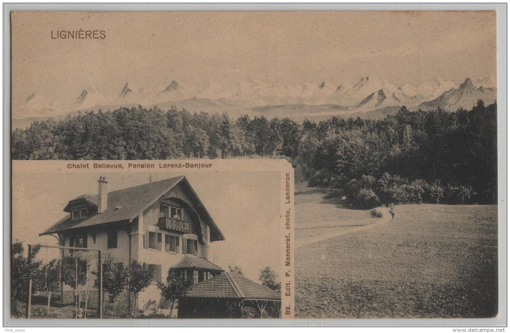 Lignieres - Chgalet Bellevue, Pension Lorenz-Bonjour - Photo: P. Monnerat No. 82 - Lignières