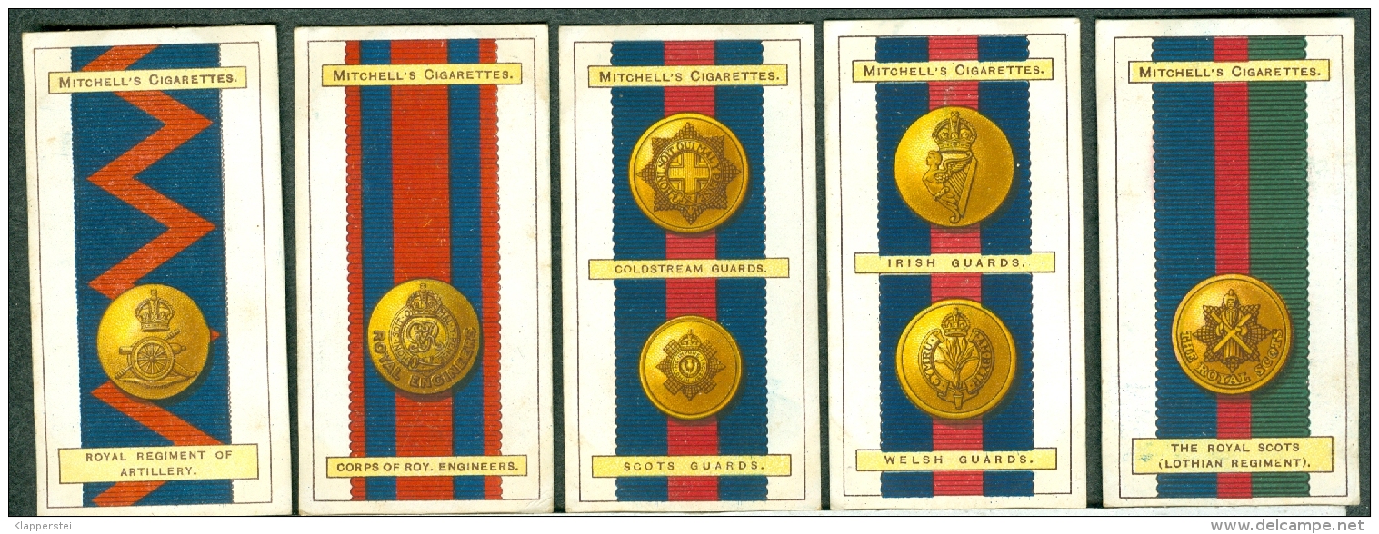 Full Set Original Cigarettes Card Mitchell &amp; Son - Army Ribbons &amp; Buttons - Lot De 25 Cartes - Other & Unclassified